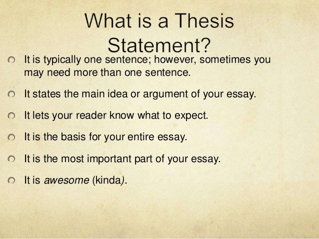 Thesis statement sometimes meaning image